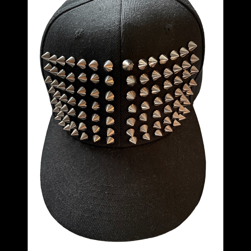 Baseball Hat w/ Metallic Cone Spikes
